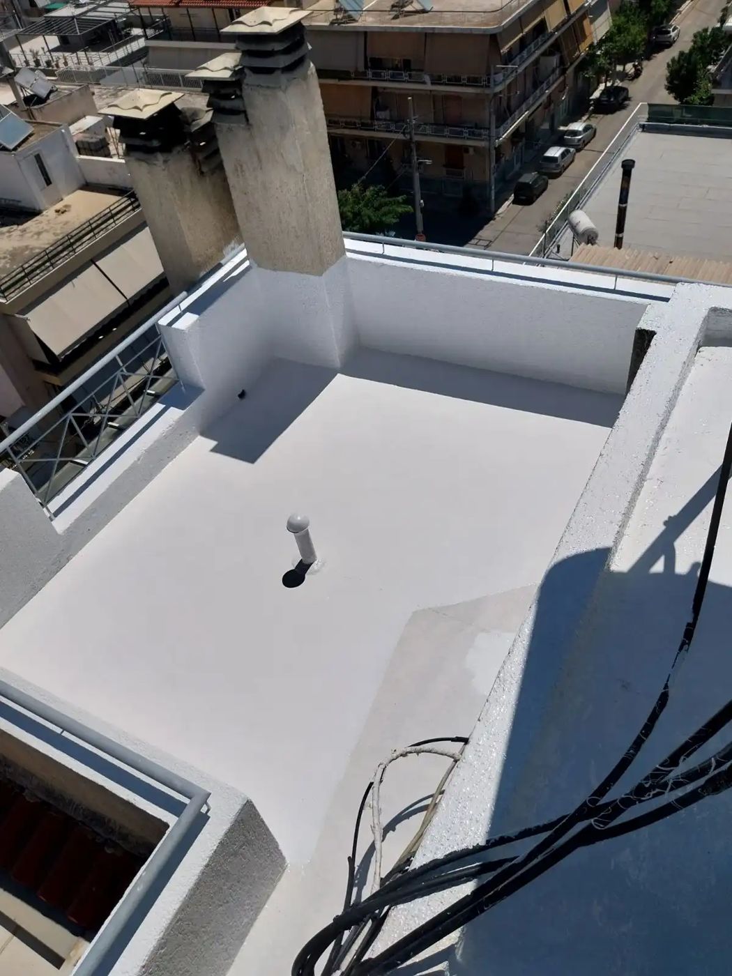 Terraza impermeabilizada con membrana líquida de poliuretano